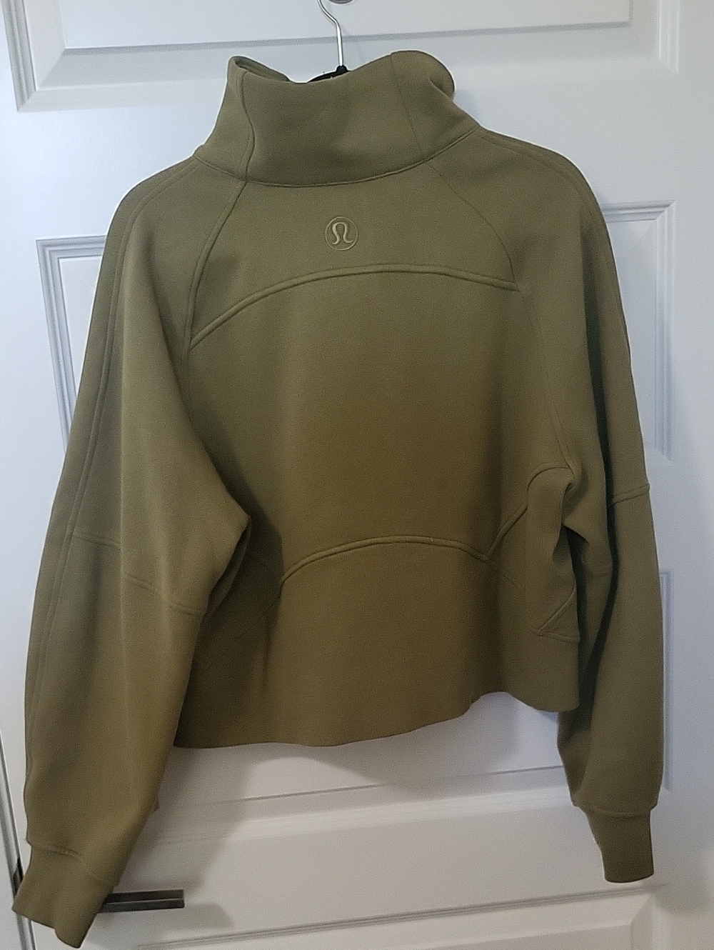 Lululemon Olive Green Half-Zip Cropped Pullover Size M/L - Picture 8 of 13